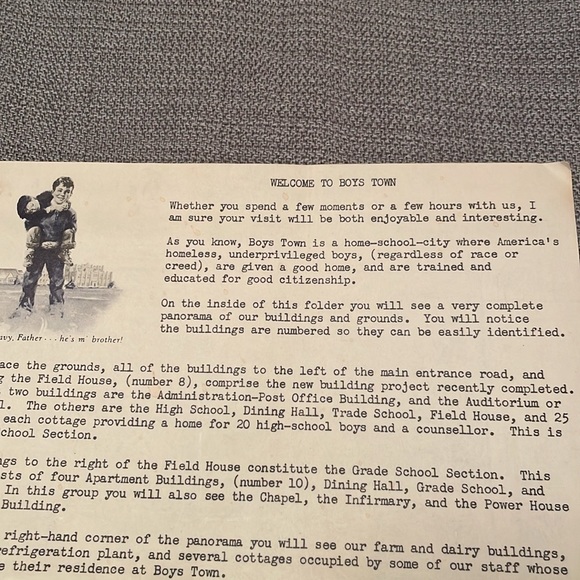 Vintage BOYS TOWN Letter & Map - Picture 2 of 8